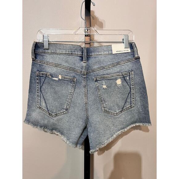 Kendall + Kylie The Icon Short High Rise Distressed Cut Off Denim Jean Shorts 28 - Picture 3 of 9